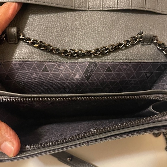 BOTKIER Women's gray Built-In Mirror Chain Strap Wallet - Picture 12 of 12